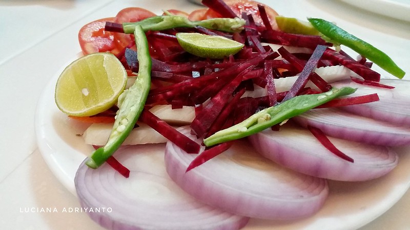 Salad at Karim Resto, New Delhi Kashmir Trip, 22-29 April 2017