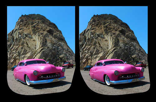 3d stereo pink stereographics crosseyedstereo california car auto pacificcoasthighway