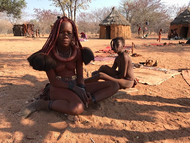 Himba Girls Damaraland Namibia Southern Africa
