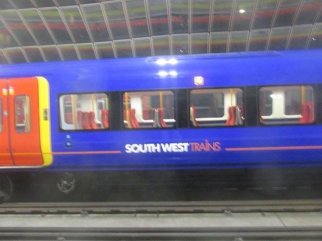 South West Trains 458 at Waterloo International on last night of SWT 19/8/17