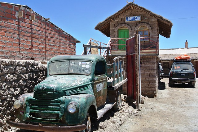 Bolivie: Salar d'Uyuni, petit village
