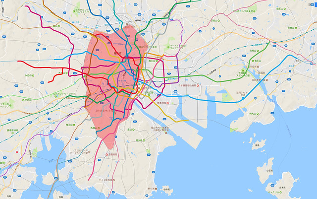 福山+東京路線図