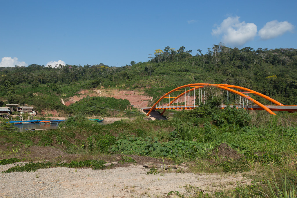 A recently built bridge and port.