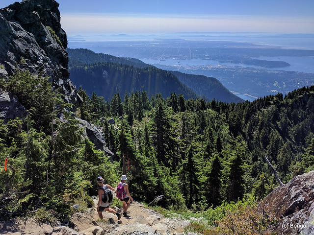 Crown Mountain hike: The other hikers warn us about the flies at the top...