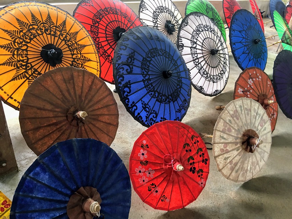 Myanmar umbrellas