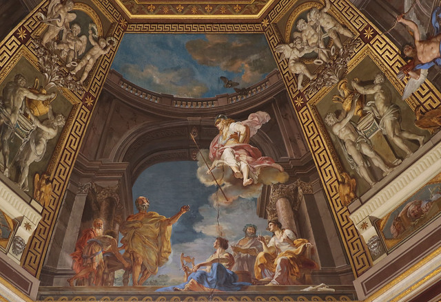Tommaso Conca (1734-1822) Apollo e le Muse come ispiratori delle arti (1782-1787) soffitto della sala delle Muse -  Museo Pio-Clementino - Musei Vaticani