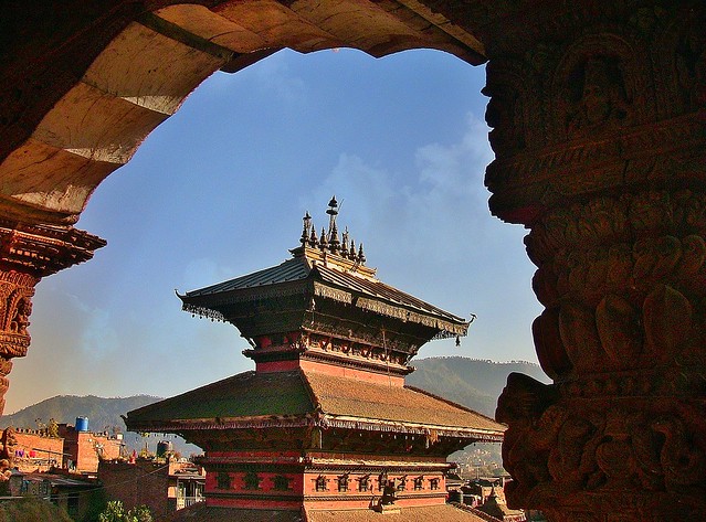 NEPAL , Bhaktapur, Tempel , Pagoden , usw. rund um den Taumadhi-Platz , 16499/8834