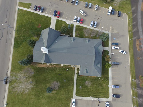 steeple verticalview fall dji phantom3 drone church aerial