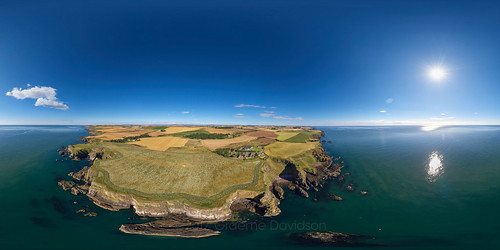 whistleberry kinneff scotland aberdeenshire uk 2017 aerial 360 coast sea castle