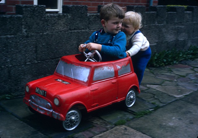 Brothers with their first Mini