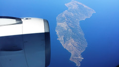 Island of Ikaria seen from flight FB572 (Greece)