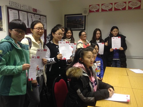 Chinese students from China learning English at SGI
