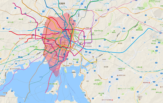 広島+東京路線図