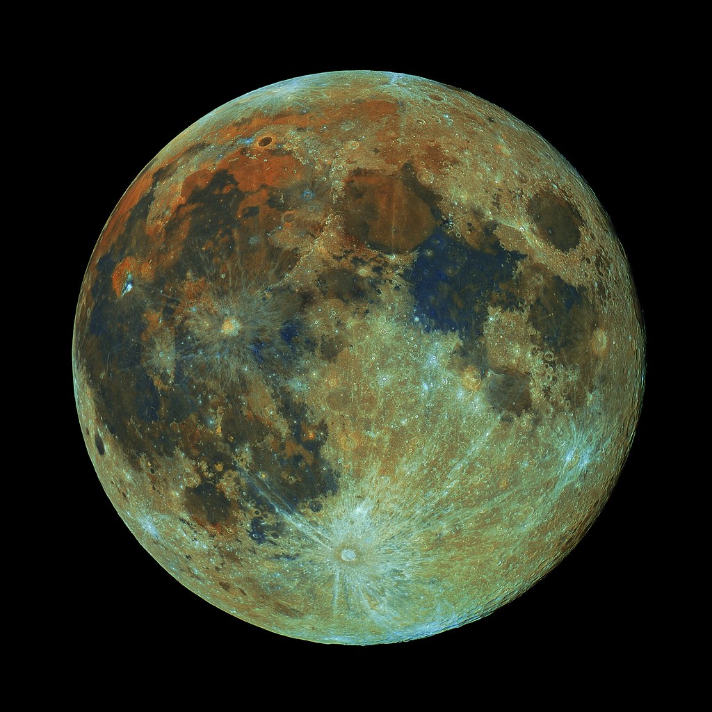 Moon with enhanced color differences (13.3.2017). Version … | Flickr