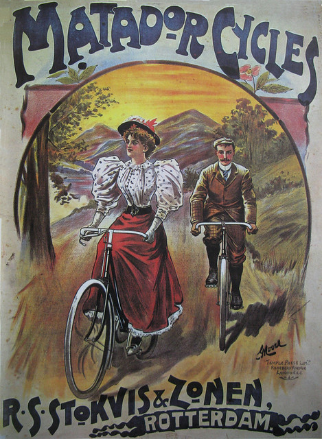 Some vintage and recent bicycle posters.
