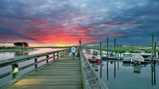 daybreak on the pier