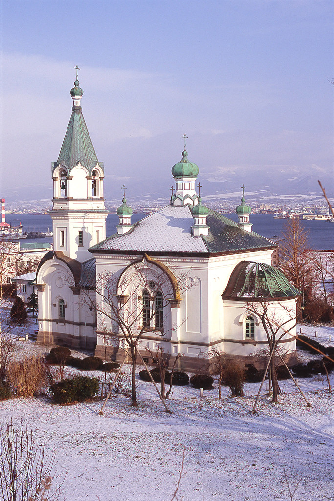 Winter view of Haristos orthodox church