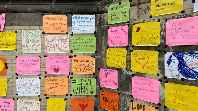Love over hate - seen in New York City  8/31/2017