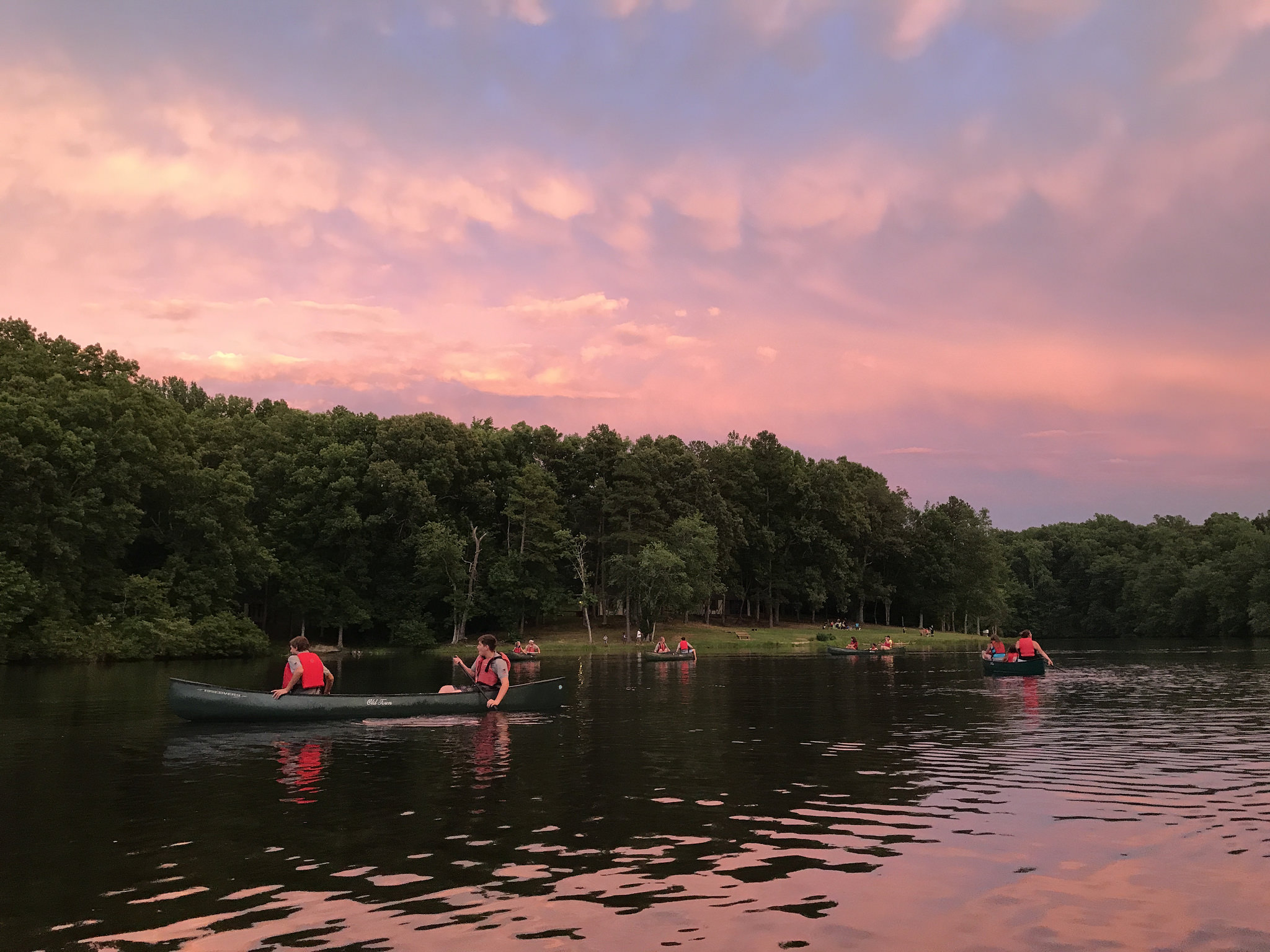 Sunset paddle at Twin Lakes State Park