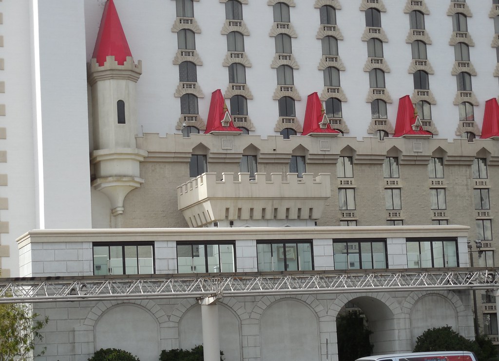 Las Vegas 04 - Excalibur Hotel & Casino - My room is behind crenellated tower