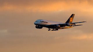 A380 Dawn Arrival.