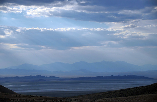 Sevier Desert  - Tule Valley aka White Valley  - Western Utah - Mount Morah And The Snake Range Is In  Nevada Far Background