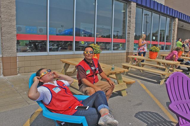 Eclipse Party at Auburn, NY Lowe's