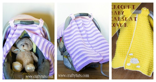 Car Seat Cover Free Crochet Pattern with Peekaboo Opening | by coolcreativity