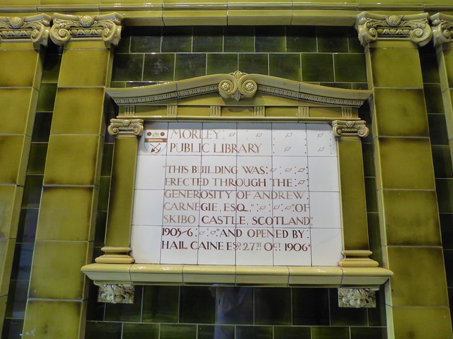 Plaque in Morley library
