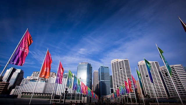 Darling Harbour Flags in Sydney