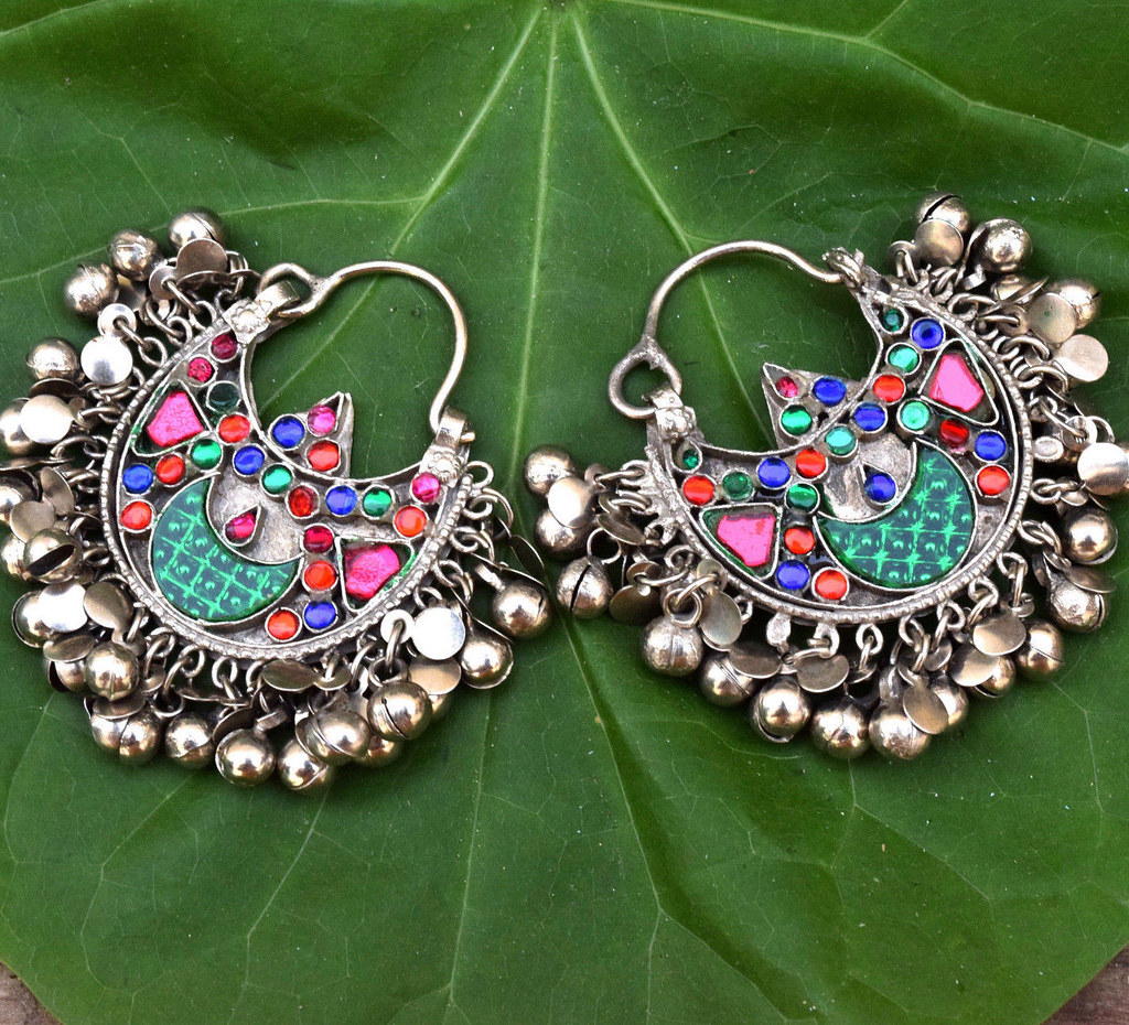 Bohemian necklace /& Earrings hippie gypsy glassbeads tribal