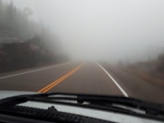 3rd day on the road....fog on lake Superior