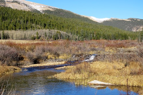 mosquito range mountain mountains fairplay colorado south park county 4milecreek road beaver dam pond wetland rocky pikenationalforest reflection autumn snow ice highcountry southpark