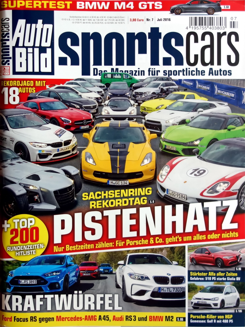 Image of Auto Bild Sportscars - 2016-07 - cover