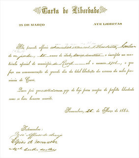 Carta de Alforria  Carta de alforria de escravas em 
