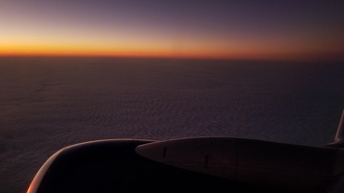 horizon sunrise plane aircraft jet landscape sunset
