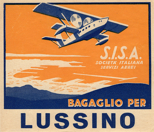 Luggage Label S.I.S.A. Trieste - Lussino