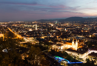 Graz at dusk