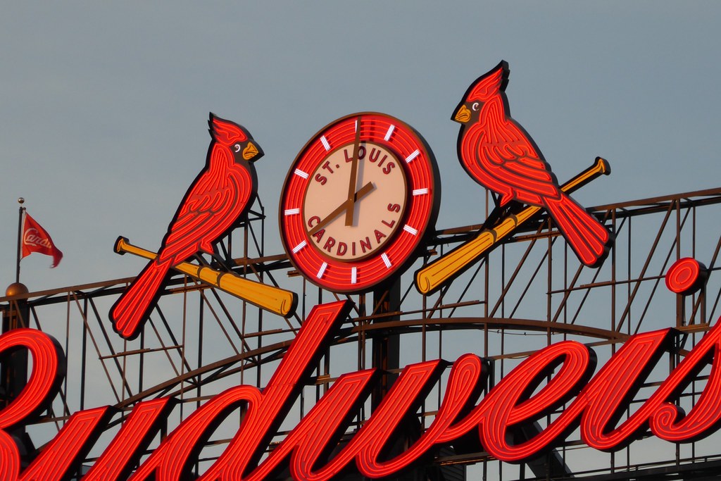 St. Louis Cardinals Neon Sign at Busch Stadium in St. Loui…