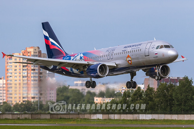 Airbus A320 VP-BWD PFC-CSKA of Aeroflot airlines at Pulkovo airport