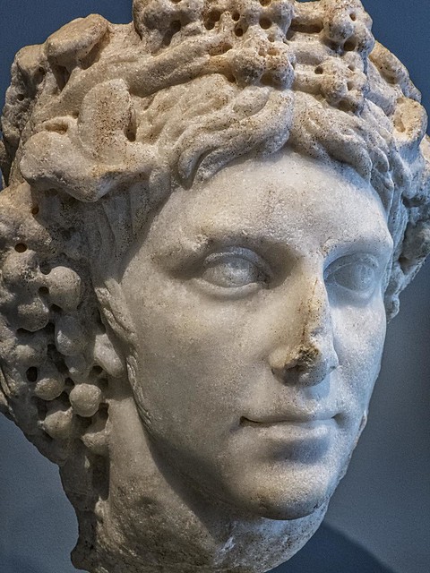 Portrait of a Man dressed as Bacchus possibly the Emperor Gallienus Roman 260 CE Marble (2)