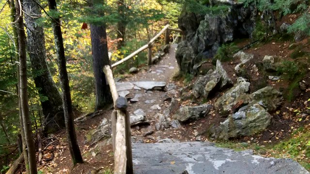 Trail to Glen Ellis Falls in Jackson, New Hampshire