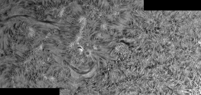 Two frame panorama of AR12686 on October 28 2017