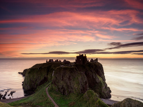 olympus omd em1 dunnottarcastle sunrise sea sky scotland stonehaven castle ruin silhouette