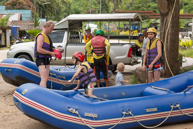 Whitewater rafting, Phuket island, Thailand