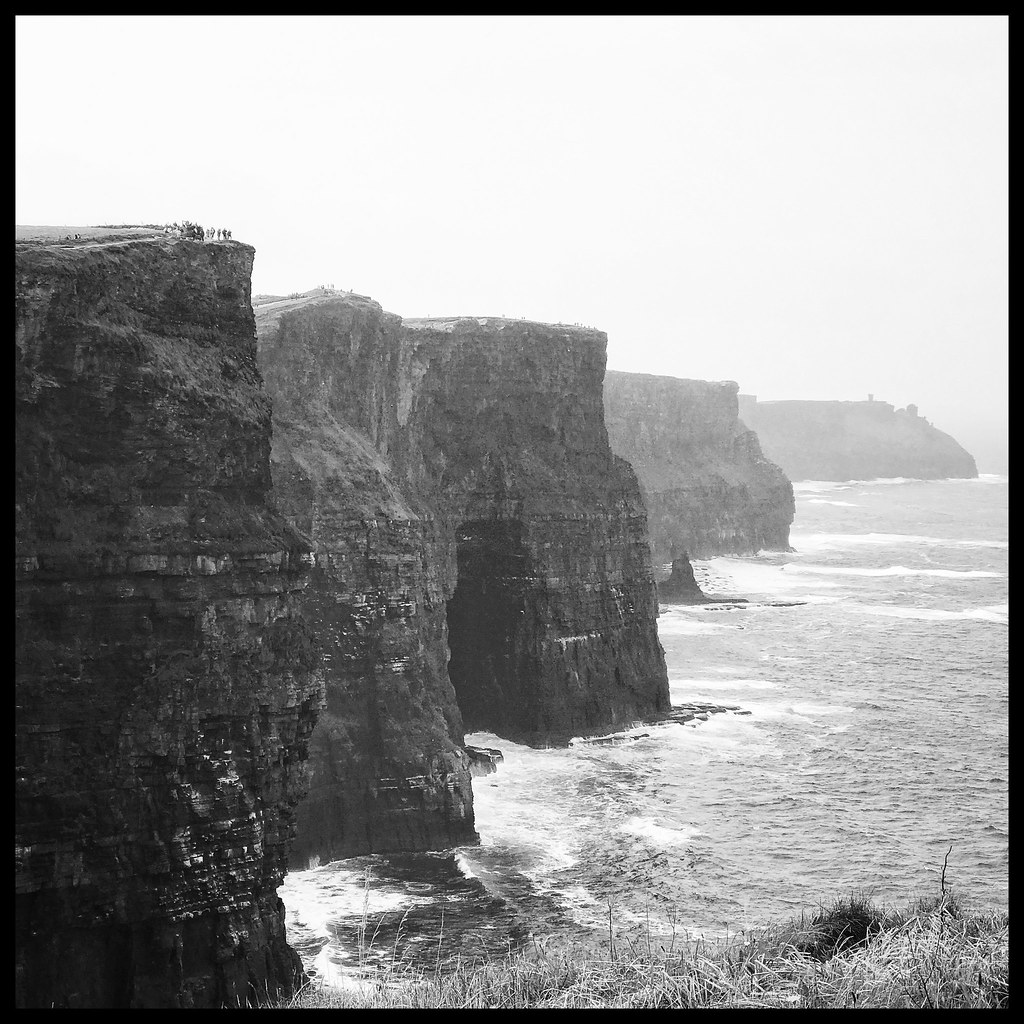 Cliffs of Moher | Ireland, Atlantic, coast. Black and white,… | Flickr