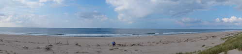panorama view scene landscape vesterhav northsea houvig søndervig strand beach sea hav klit dune sand himmel cloud sky