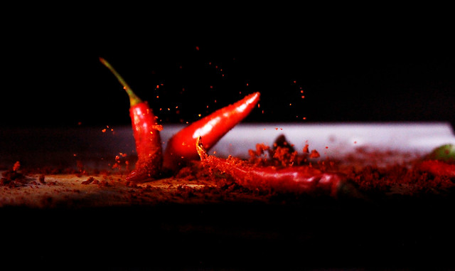 Red chillies...