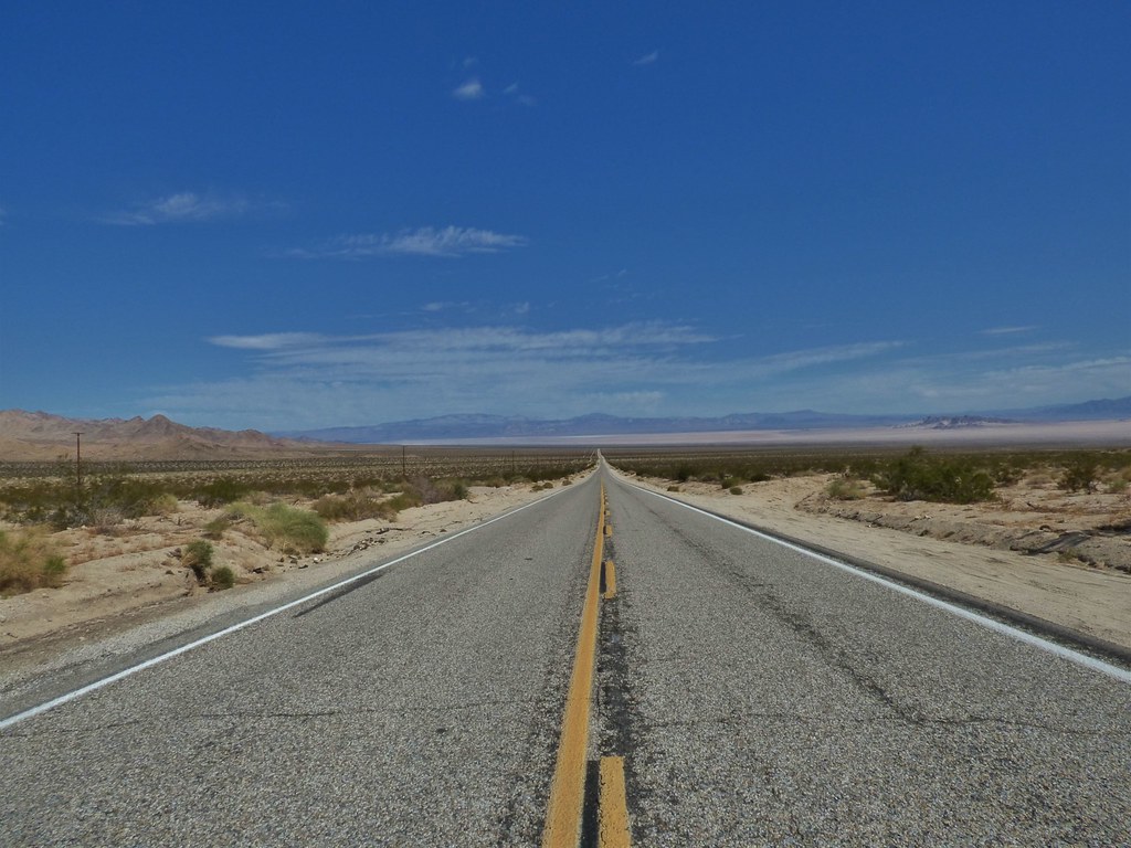 Road to Amboy Salt Flats, California