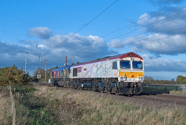 GB Railfreight Class 66 66718 'Sir Peter Hendy' & 66721 'Harry Beck'